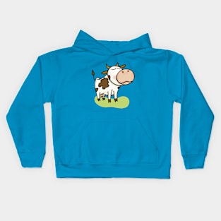 Sniffing Cow Kids Hoodie